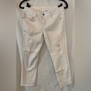 Women's size 3 White Distressed Jeans Stretchy